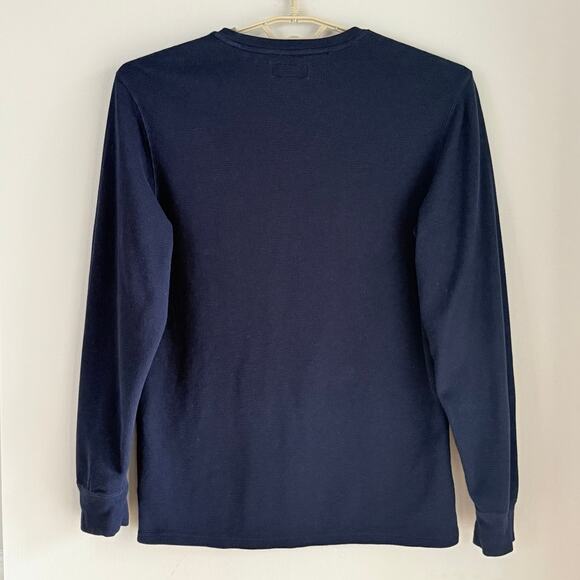 Polo Ralph Lauren Men’s Polo Bear Waffle-Knit Pajama Shirt Size Large Navy Blue - Picture 4 of 5